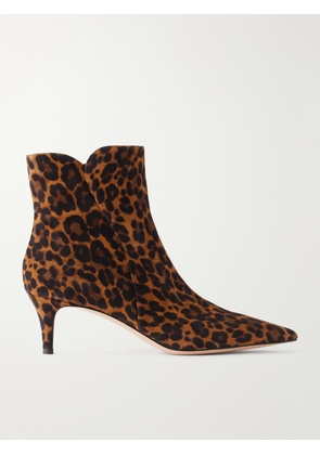 Gianvito Rossi - Levy 55 Leopard-print Suede Ankle Boots - Animal Print - IT36,IT36.5,IT37,IT37.5,IT38,IT38.5,IT39,IT39.5,IT40,IT40.5,IT41,IT41.5,IT42