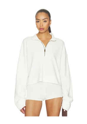 Free People X We The Free Celeste Quarter Zip in Ivory. Size XS. Also in S, M, L, XL.