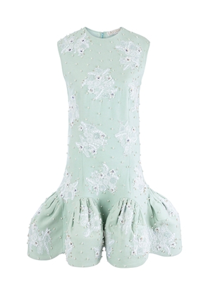 La Fuori Pixie'S Pearl Elixir Embellished Silk Mini Dress - Moda Operandi