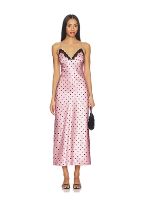 NIA Jasmine Dress in Blush,Black. Size S. Also in XS, M, L, XL.
