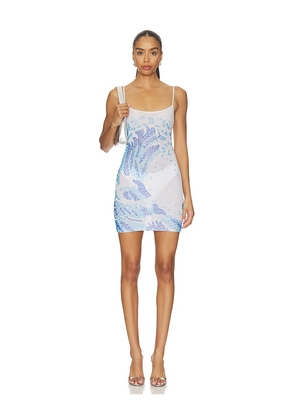 Leslie Amon Surf Sequin Mini Dress in White. Size S. Also in XS, M, L.