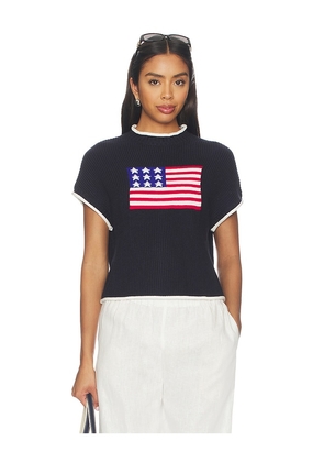 MORE TO COME Conley Knit Top in Navy. Size XS. Also in S, M, L.