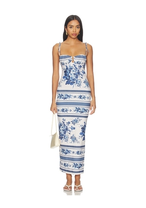 Montce Trois Long Slip Dress in Blue. Size XS. Also in S, M, L, XL.