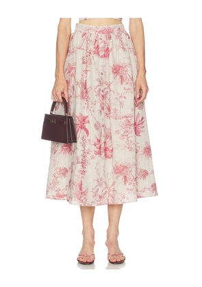 L'AGENCE Seina Midi Skirt in Tan. Size 0. Also in 2, 4, 6, 8, 10, 12.