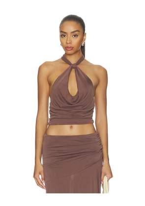 NIA Lucia Top in Brown. Size S. Also in XS, M, L, XL.