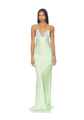NBD Zareen Maxi Dress in Blue. Size XXS. Also in XS, S, M, L, XL.