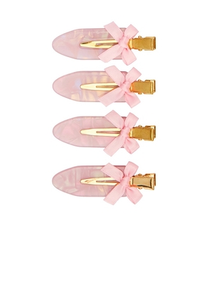 petit moments X Scott King Hair Selena Setting Clips in Pink.