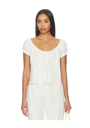 Tularosa Wilma Linen Top in White. Size XS. Also in S, M, XL.