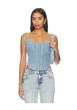 retrofete Marishka Top in Blue. Size XS. Also in S, M, L, XL.