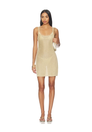 SEROYA Azriel Knit Mini Dress in Brown. Size XXS. Also in XS, S, M, L, XL.
