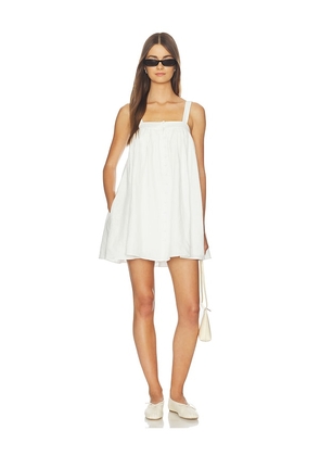 Tularosa Wilma Linen Mini Dress in White. Size XS. Also in XXS, S, M, L.