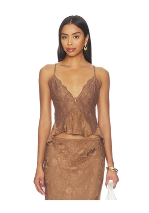 Ronny Kobo Danielle Top in Brown. Size XS. Also in S, M, L.