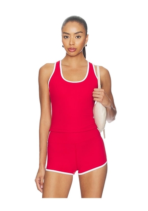 YEAR OF OURS Sport Cut Out Back Tank Top in Red. Size S. Also in XS, M, L.