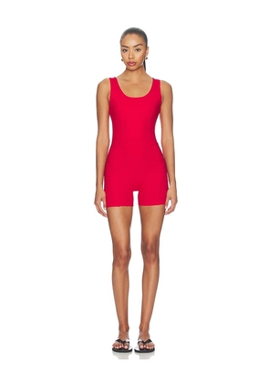 YEAR OF OURS Ribbed Johanna Onesie in Red. Size S. Also in XS, M, L.