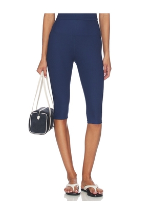 YEAR OF OURS Ribbed Capri Legging in Navy. Size S. Also in XS, M, L.