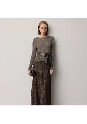 Masina Foiled Crinkle Chiffon Skirt