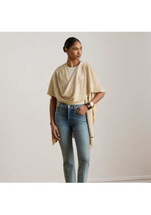 Belting-Motif Jacquard Ruana