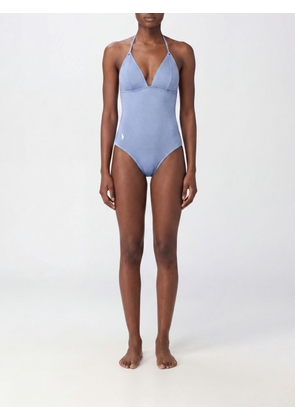 POLO RALPH LAUREN One-Piece Nylon Swimsuit with Tie-Shoulder Straps