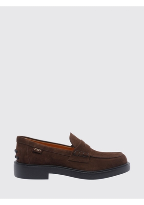 TOD'S Suede Calf Leather Loafers with Rubber Pebbles on the Heel