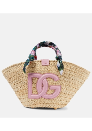Dolce&Gabbana Kendra Small straw basket bag