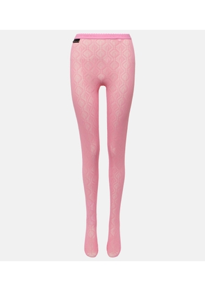 Marine Serre Moon Diamant jacquard mesh leggings