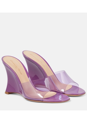 Gianvito Rossi Futura 95 PVC wedge mules