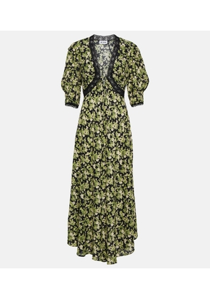 Rixo Amina lace-trimmed midi dress