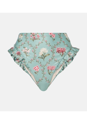 Agua by Agua Bendita Jengibre floral ruffled bikini bottoms
