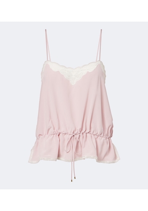 Chloe Lace-trimmed silk crepe de chine camisole