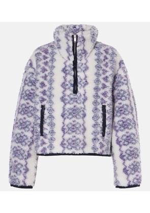 Marant Etoile Marie printed teddy half-zip sweater