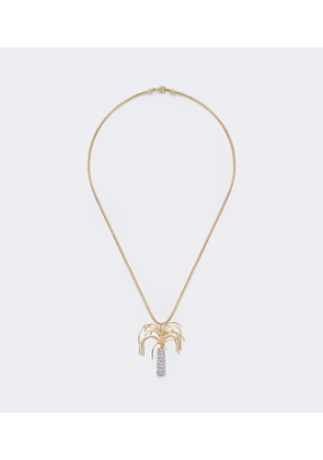Yvonne Leon Palmier 9kt and 18kt gold pendant necklace with diamonds