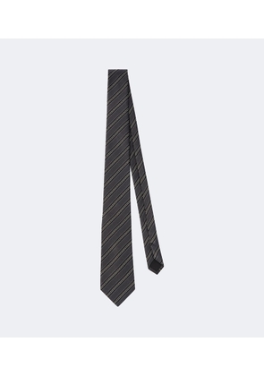 Saint Laurent Striped silk twill jacquard tie