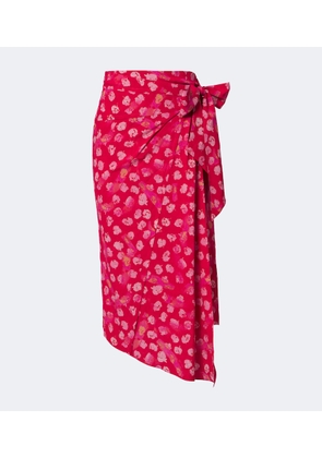 Isabel Marant Faniry floral silk-blend midi skirt
