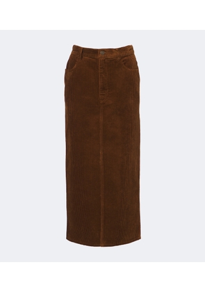 Marant Etoile Odalie cotton and linen corduroy maxi skirt