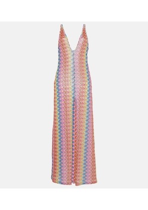 Missoni Zig Zag pointelle maxi dress