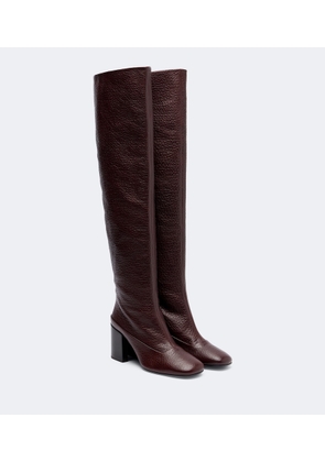 Dries Van Noten Leather over-the-knee boots