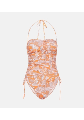 Melissa Odabash Sydney printed bandeau swimsuit