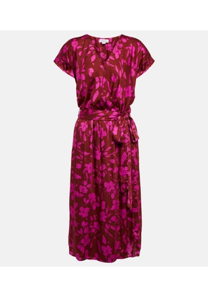 Velvet Floral midi dress