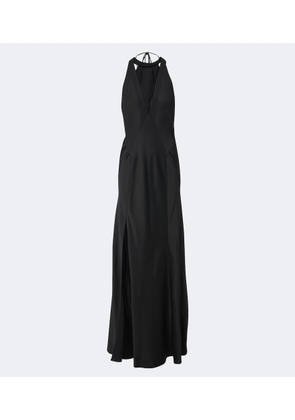 Victoria Beckham Paneled crepe satin gown