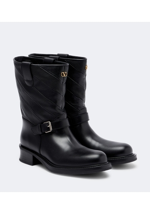 Valentino Garavani VLogo leather biker boots