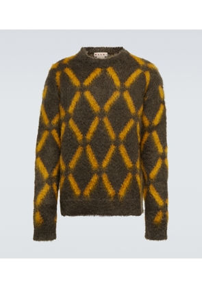 Marni Intarsia mohair-blend sweater