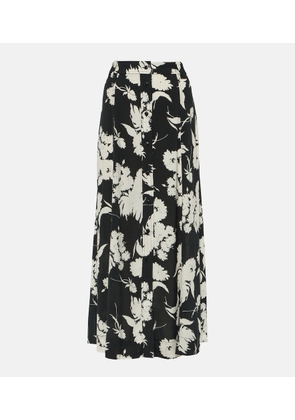 Ganni Floral crepe maxi skirt