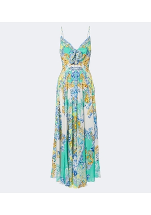 Camilla Embellished printed silk maxi dress