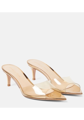 Gianvito Rossi Elle 55 TPU and patent leather mules