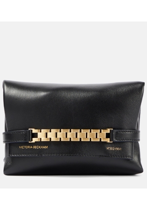 Victoria Beckham Chain Mini leather pouch with strap