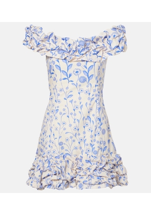 Agua by Agua Bendita Jardin Petalo cotton poplin minidress