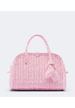 Jacquemus Turismo Small raffia-effect bowling bag