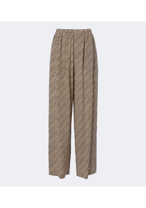 Balenciaga Logo silk pajama pants