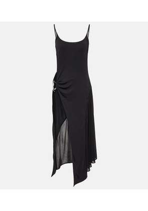 Mugler Asymmetric cutout midi dress