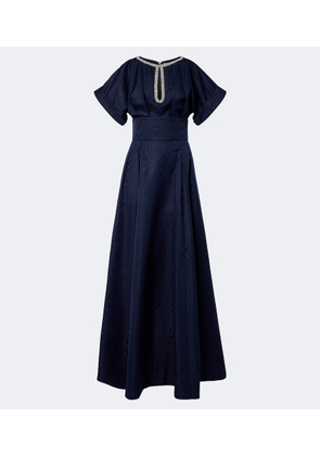 Rebecca Vallance Sapphire embellished taffeta gown